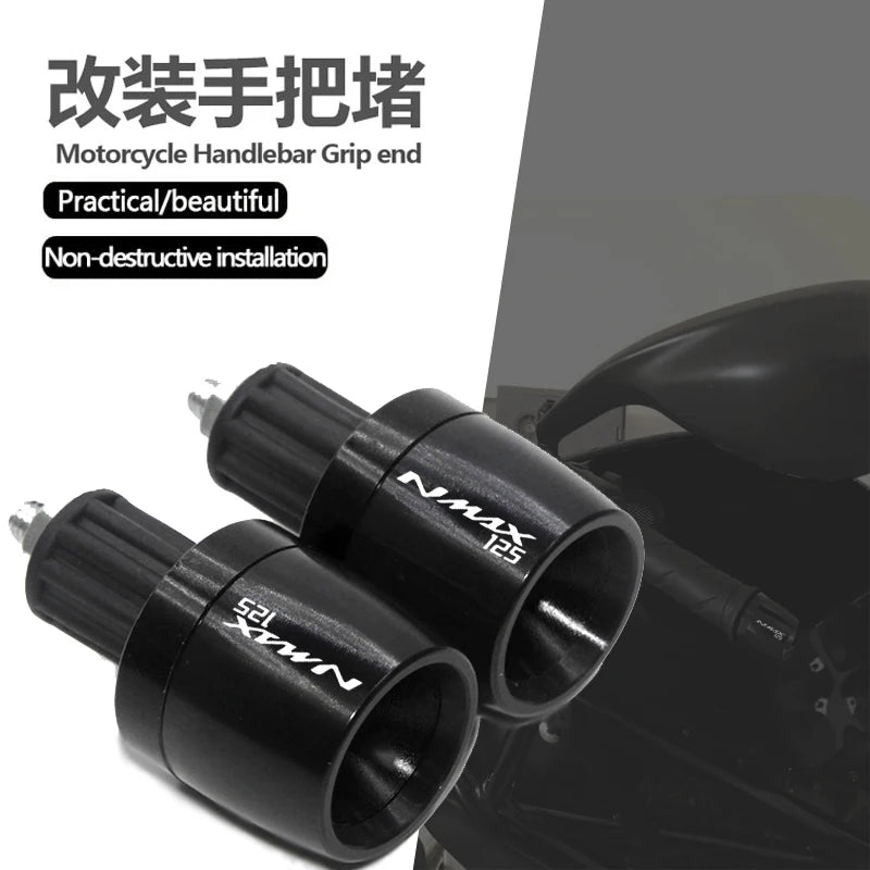 Motorcycle Accessories 7/8" 22MM Handlebar Hand Grips Handle Bar End Cap FOR YAMAHA NMAX 125 NMA - Automotive LED Light