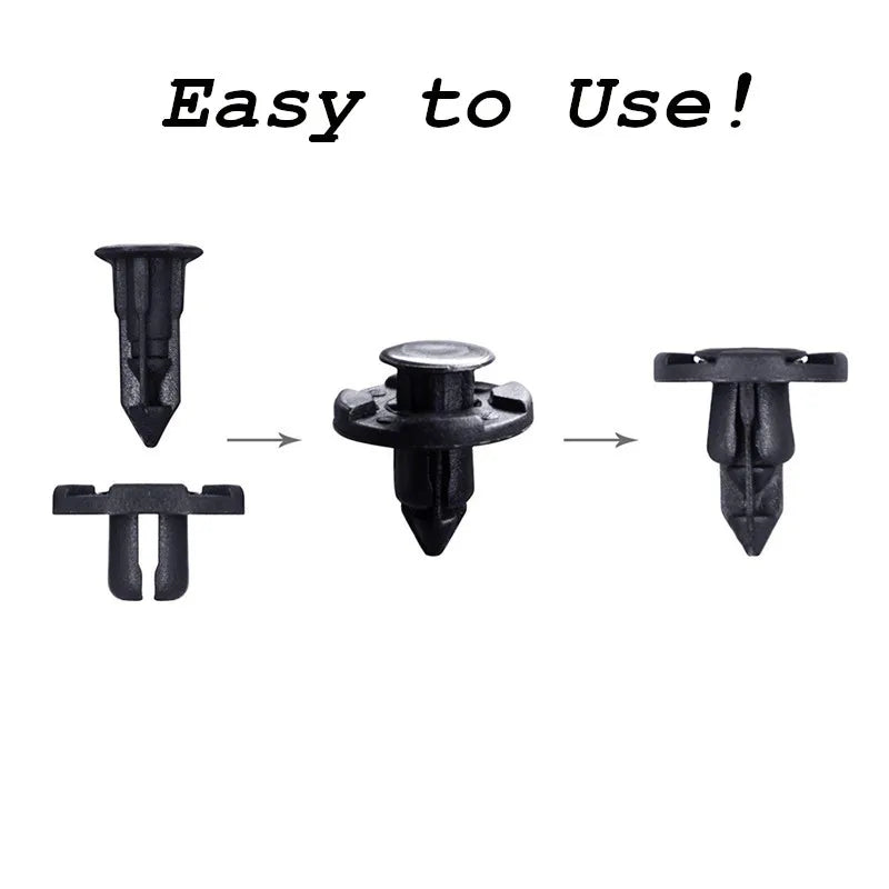 50pcs 8mm Auto Fastener Clip Car Body Push Retainer Pin Rivet Bumper Door Trim Panel Retainer Fa - Automotive LED Light