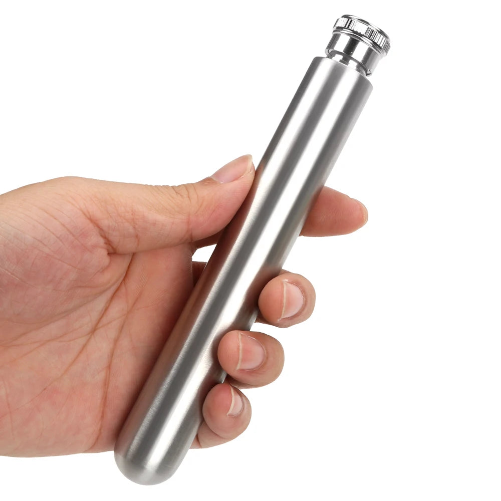 HILIFE Hip Flask 1/1.5oz Whisky Bottle Stainless Steel Round Bottom Tubular Wine Pot Portable Al - Automotive LED Light