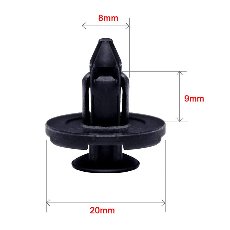 50pcs 8mm Auto Fastener Clip Car Body Push Retainer Pin Rivet Bumper Door Trim Panel Retainer Fa - Automotive LED Light