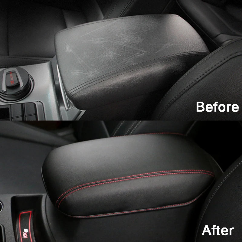 For Kia Sportage 4 QL 2016 2017 2018 2019 2020 2021 PU Leather Car Armrests Storage Box Protect  - Automotive LED Light