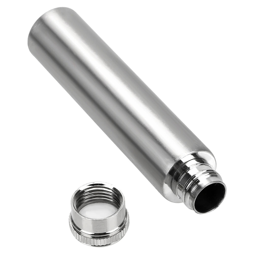 HILIFE Hip Flask 1/1.5oz Whisky Bottle Stainless Steel Round Bottom Tubular Wine Pot Portable Al - Automotive LED Light