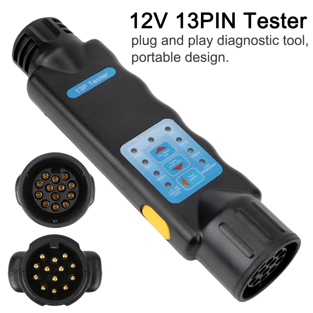 12V Trailer Tester 7 13 Pin Adapter Diagnostic Tools Wiring Check Light Test Plug Socket Car Tru - Automotive LED Light