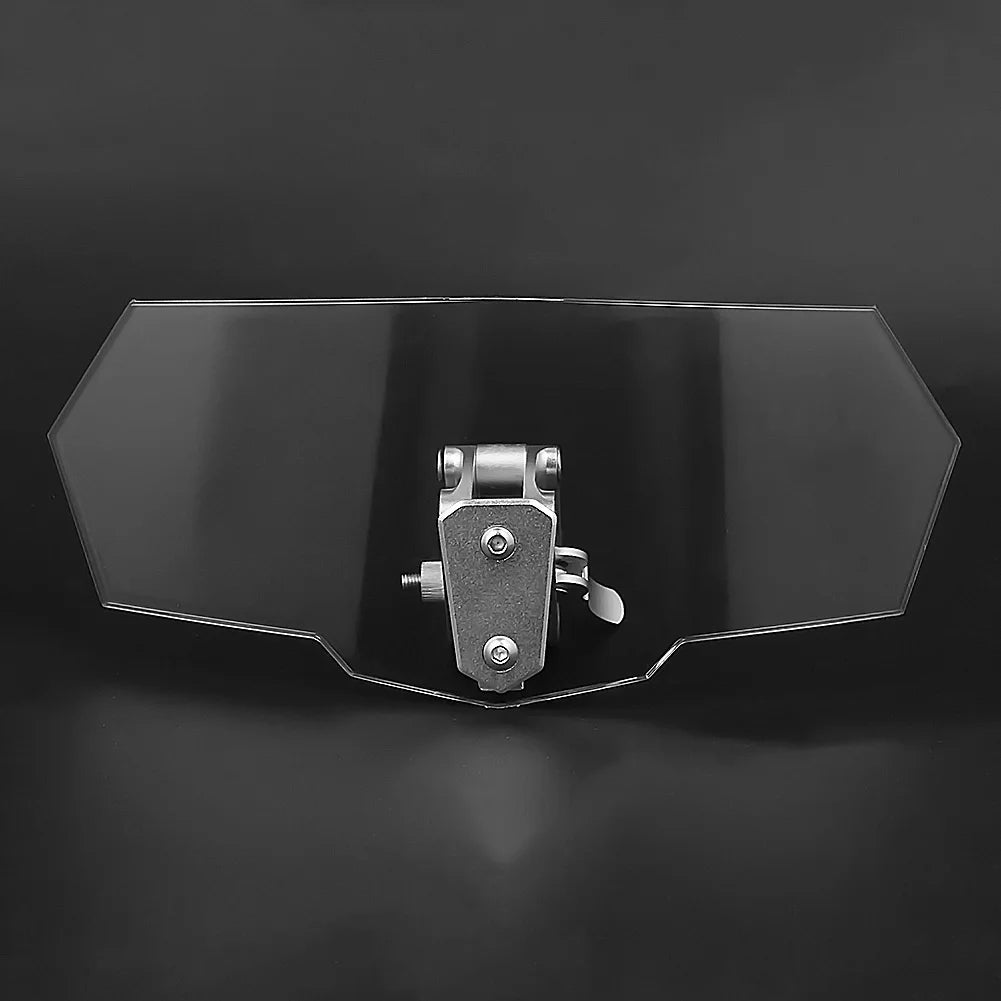 Universal Motorcycle Clear Adjustable Windscreen Wind Deflector Windshield For Kawasaki BMW Duca - Automotive LED Light