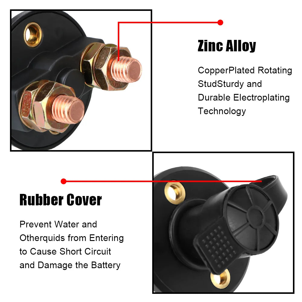 24V 12V Battery Switch Car Toggle Main Master Circuit Breaker Isolator Cut Off Tools Truck 4x4 A - Automotive LED Light