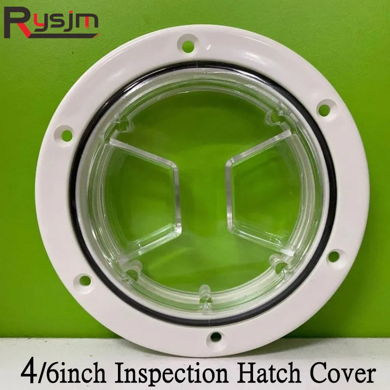 Arrival Round Deck Plate Marine Access Boat Inspection Hatch Cover Plate Cut Out ABS Plastic Ant - Automotive LED Light
