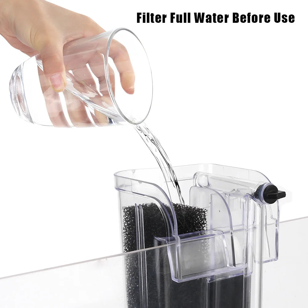 External Hang Up Filter Water Pumps Mini Aquarium Filter for Aquarium Fish Tank Filter Oxygen Su - Automotive LED Light