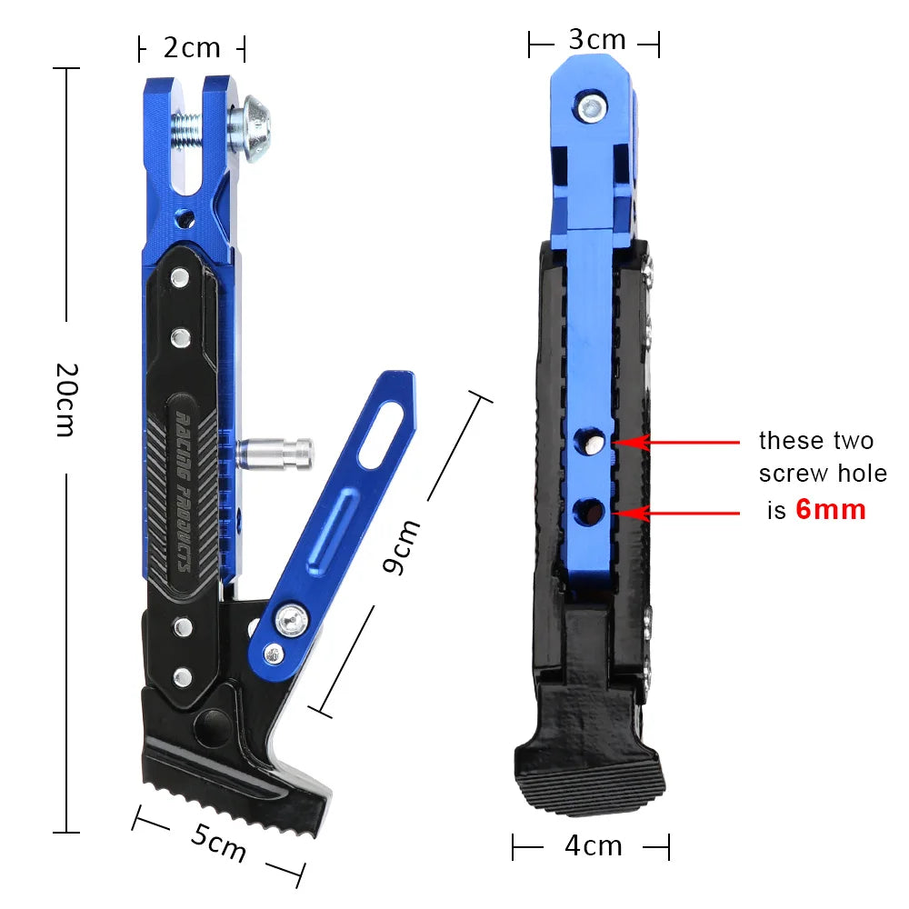 Kick Stand Parking Bracket Adjustable Kickstand Motorcycle Accessories Foot Side Stand for Elect - Automotive LED Light