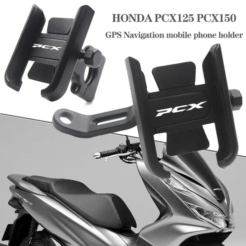 For HONDA PCX150 PCX125 PCX 125 PCX 150 Motorcycle Accessories CNC Handlebar Mobile Phone Holder - Automotive LED Light