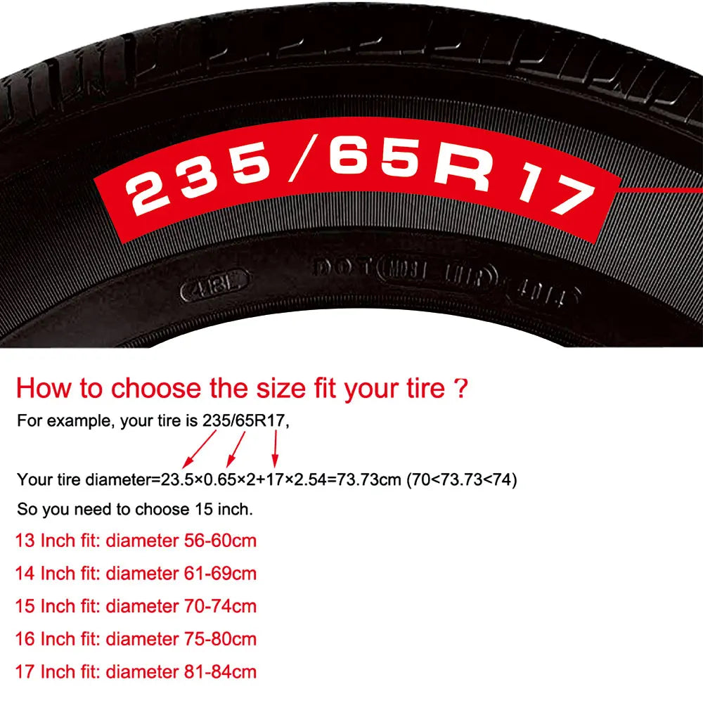 Car Style 14" 15" 16" 17" Inch Car Tire Cover 4WD 4x4 PVC Leather Spare Wheel Tire Cover Case Ba - Automotive LED Light