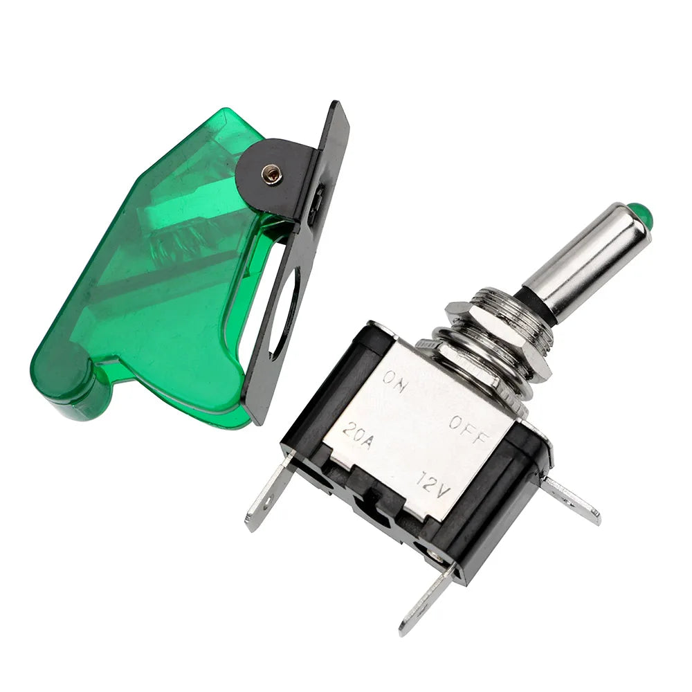 12V Rocker Switch Panel SPST Toggle Light Buttons Ignitions Boost Racing Car Marine Boat Off Roa - Automotive LED Light