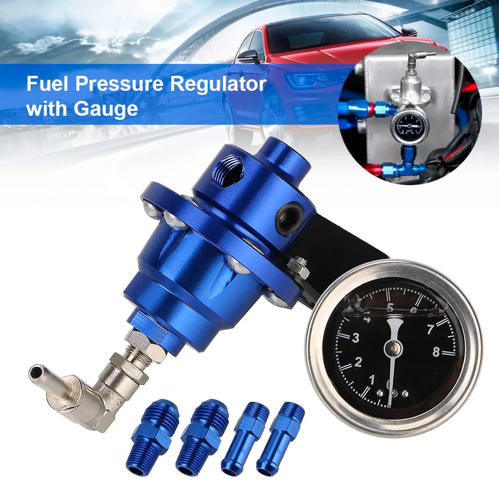 Adjustable Fuel Pressure Regulator Car Accessories Vehicle Refitting fuel Supercharger Aluminum  - Automotive LED Light