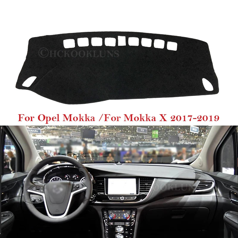 Dashboard Cover Protective Pad for Opel Mokka 2017~2019 Car Accessories Sunshade for Opel 2017-2019 - Automotive LED Lig