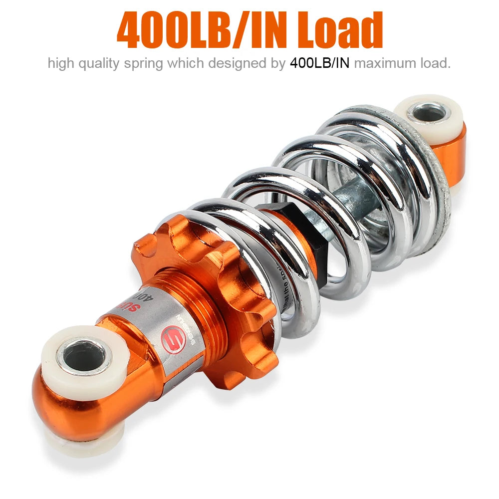 Motorcycle Shock Absorber 125MM 400LB/IN For 49cc Mini Trot Damping Pitch Plated Spring ATV Pit  - Automotive LED Light