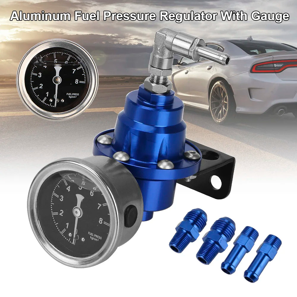 Adjustable Fuel Pressure Regulator Car Accessories Vehicle Refitting fuel Supercharger Aluminum  - Automotive LED Light
