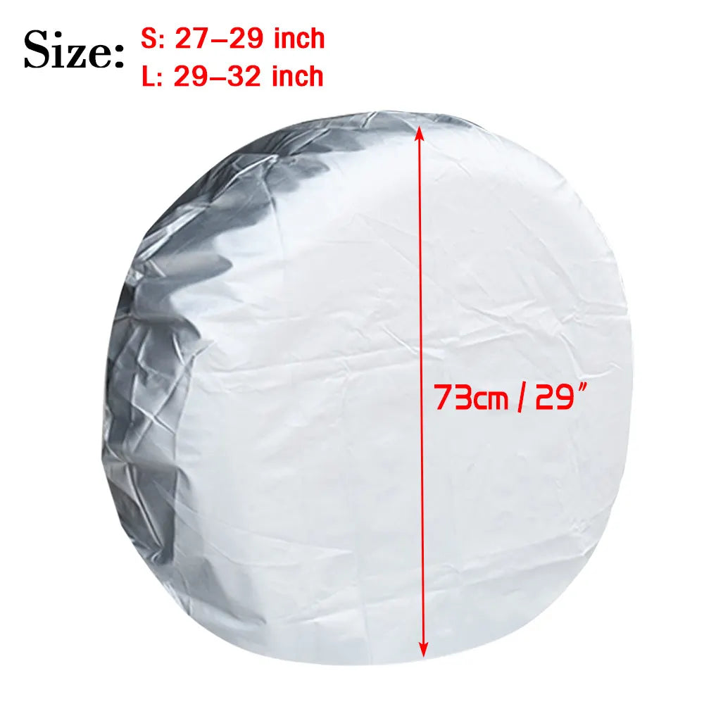 Black Universal Motorhome Tire Cover Camper Tire Protective Cover Spare Tire CoveSpare Tire Cove - Automotive LED Light