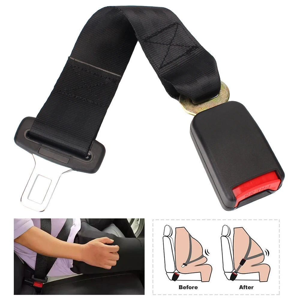 Car Seat Safety Belt Extender Clip Extension Auto Fasteners Buckle for 20-22MM Tongue Adapter Au - Automotive LED Light