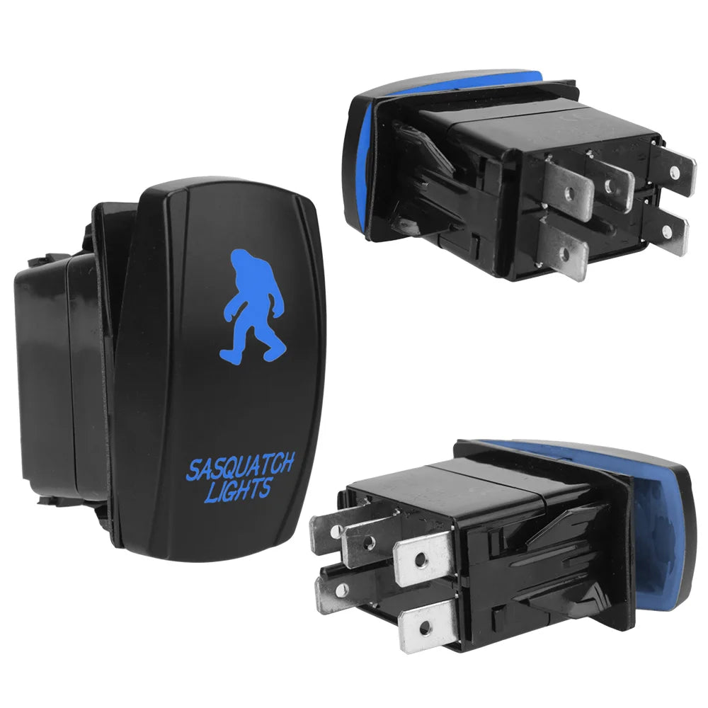 24V 12V Car Light Toggle Switch Blue LED Lamp Buttons Vehicles Accessories For Caravan Truck Tra - Automotive LED Light