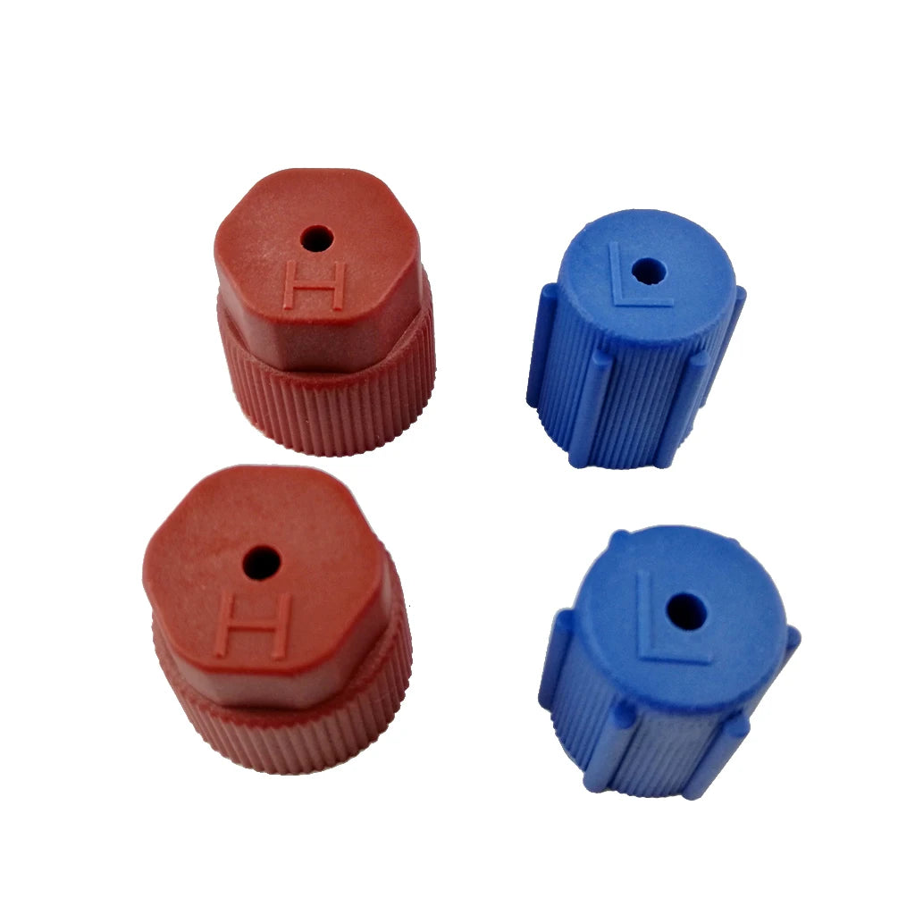 4/12 Pieces Air Conditioning Service Port R134a Side Air Conditioner Cap 13mm Blue & 16mm Brown  - Automotive LED Light
