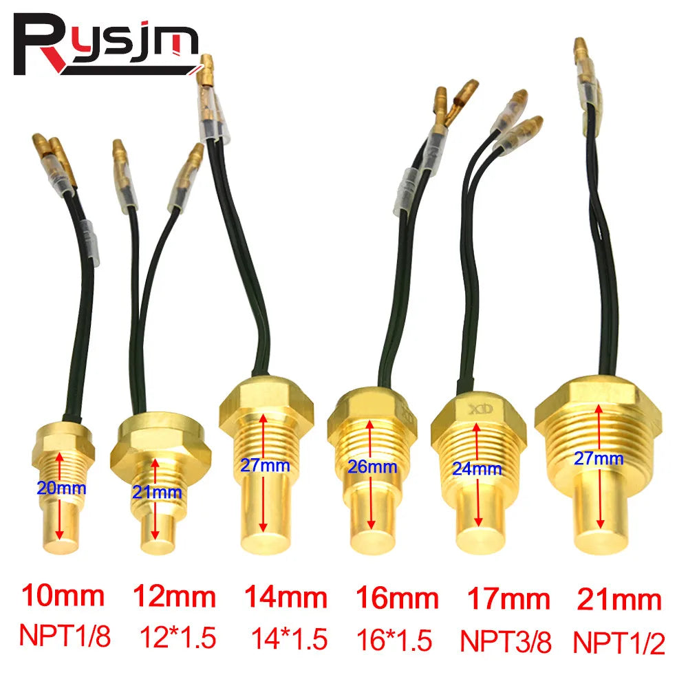 12V 24V Car Truck Digital Water Temperature Sensor NPT1/8 50K Head Plug 10mm 12mm 14mm 16mm 17mm - Automotive LED Light