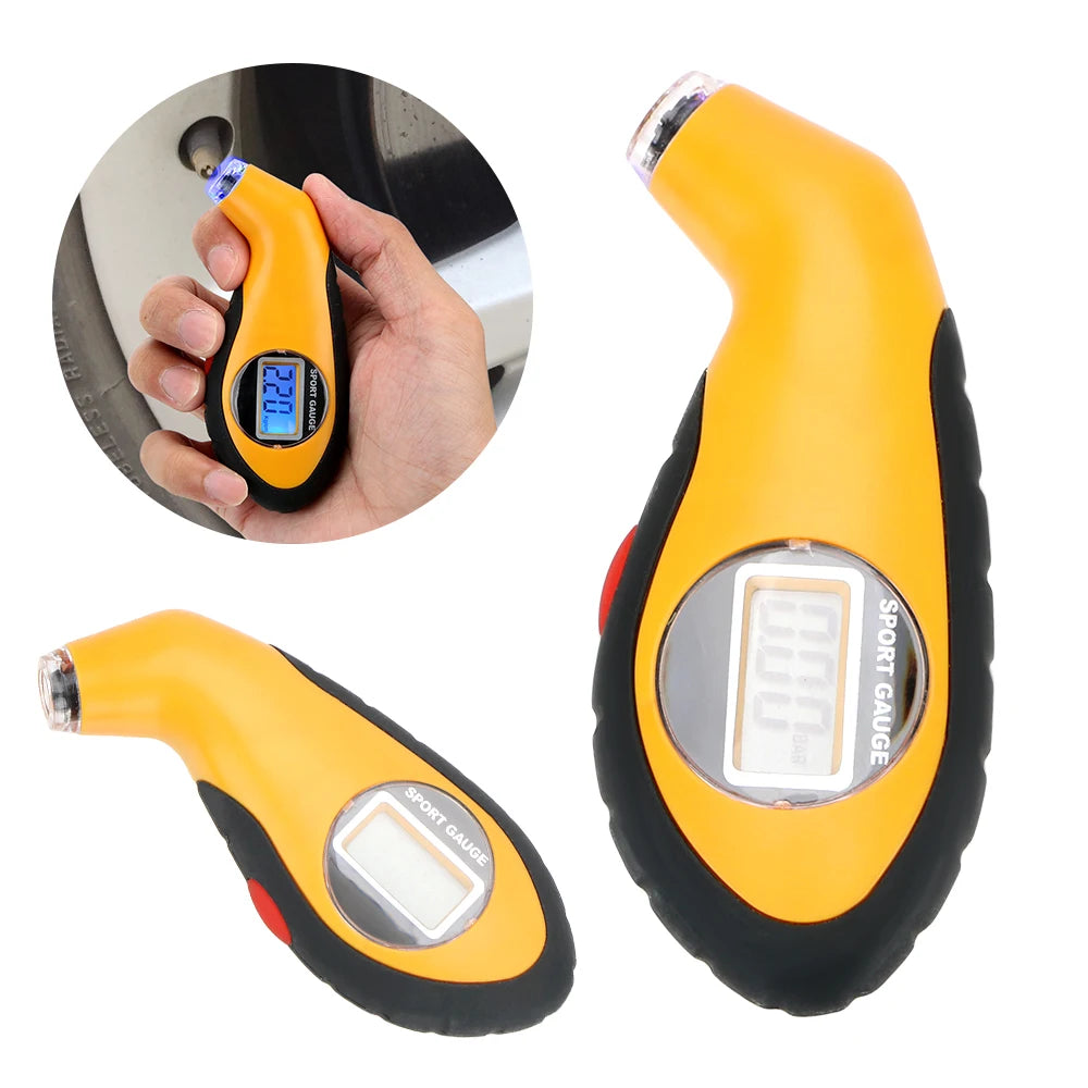 150Psi Tester Motorcycle Tire Gauge Pressure Monitor Manometer Digital Bike Tyre Test Meter Tool - Automotive LED Light