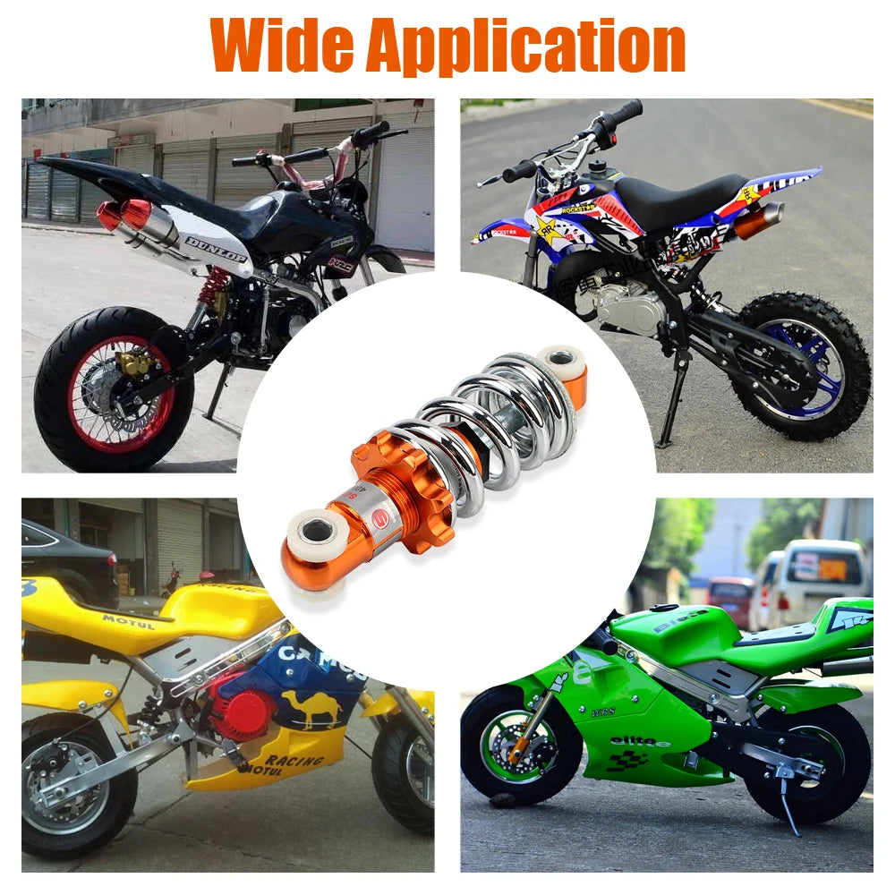 Motorcycle Shock Absorber 125MM 400LB/IN For 49cc Mini Trot Damping Pitch Plated Spring ATV Pit  - Automotive LED Light