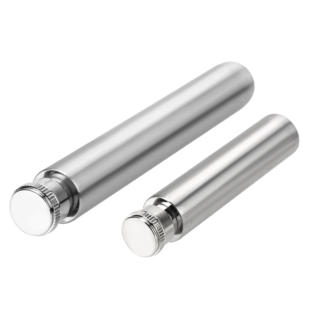 HILIFE Hip Flask 1/1.5oz Whisky Bottle Stainless Steel Round Bottom Tubular Wine Pot Portable Al - Automotive LED Light