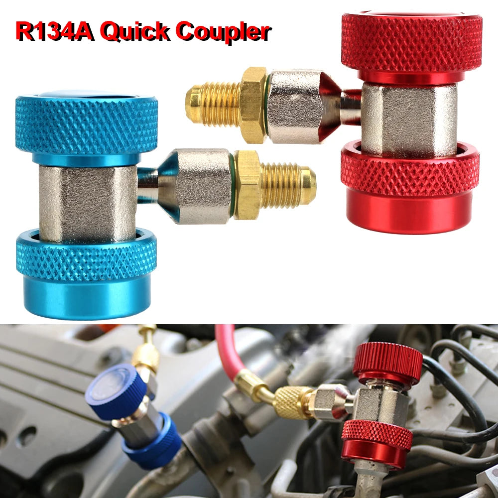 Car Air Conditioner R134A H / L Adapter Quick Coupling AC Coupler Coolant Filter Connector Tools - Automotive LED Light