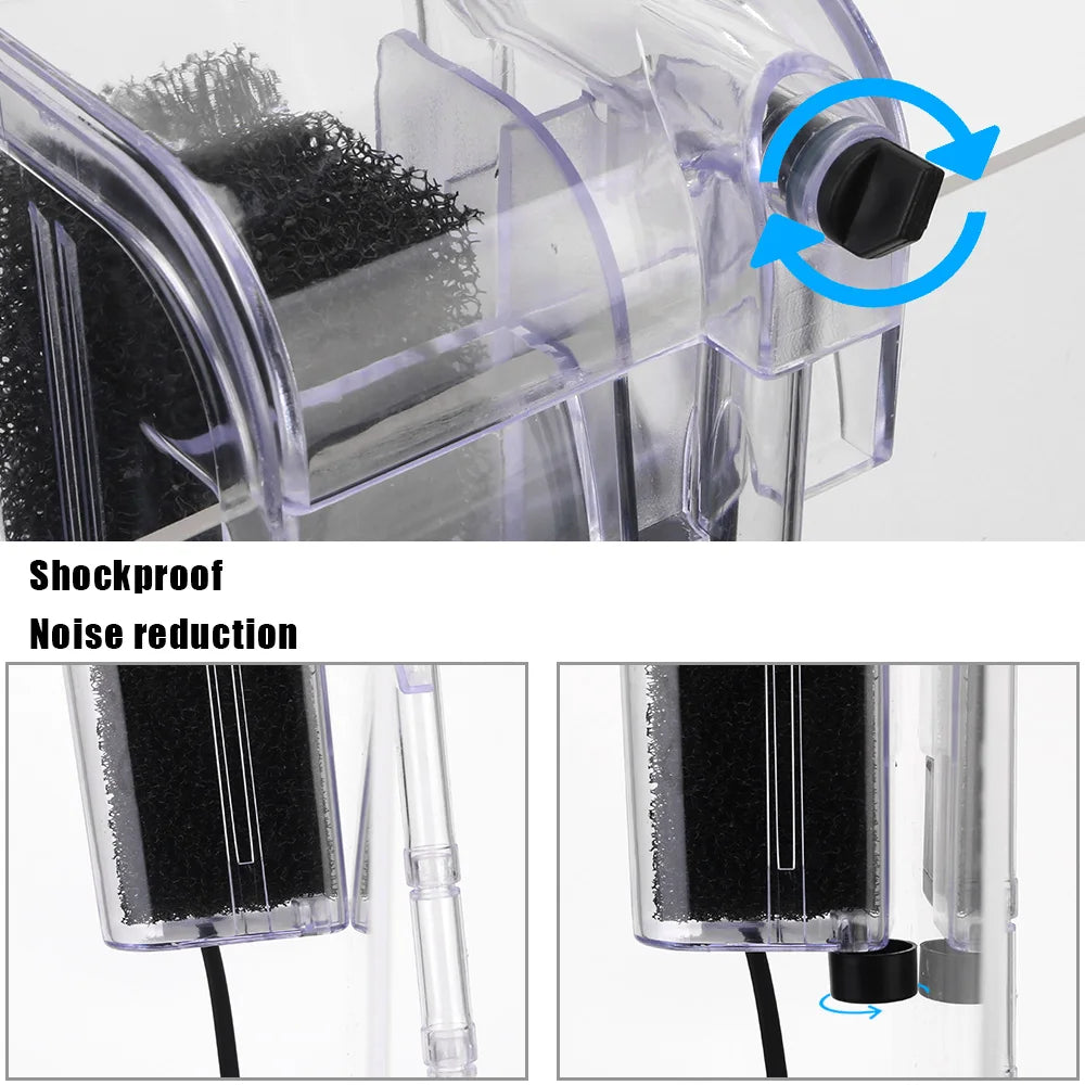 External Hang Up Filter Water Pumps Mini Aquarium Filter for Aquarium Fish Tank Filter Oxygen Su - Automotive LED Light