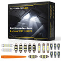 For Mercedes-Benz E-Class W211 2002-2009 24PCS LED Interior Light Kit Canbus Error Free Dome Map Trunk Footwell Door | AUTOGLOWLED