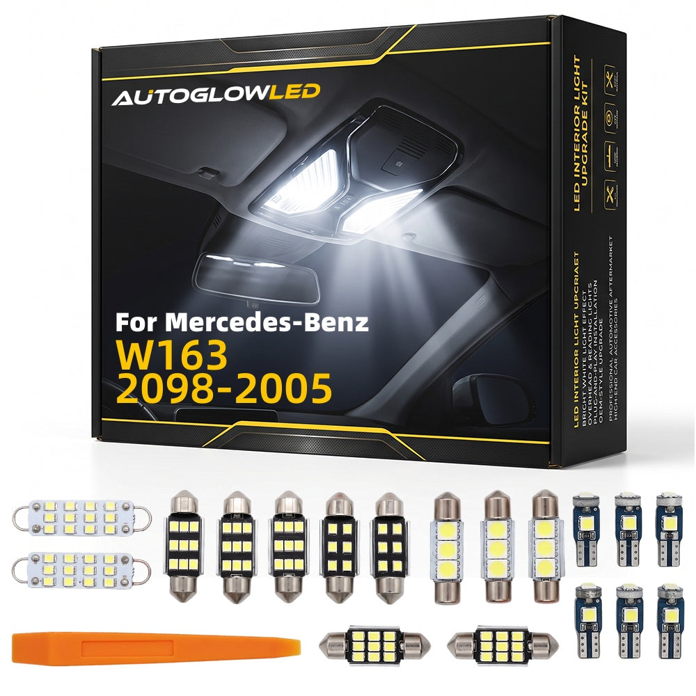 For Mercedes-Benz W163 1998-2005 LED Interior Light Kit Canbus Error Free Dome Map Trunk Footwell Door | AUTOGLOWLED