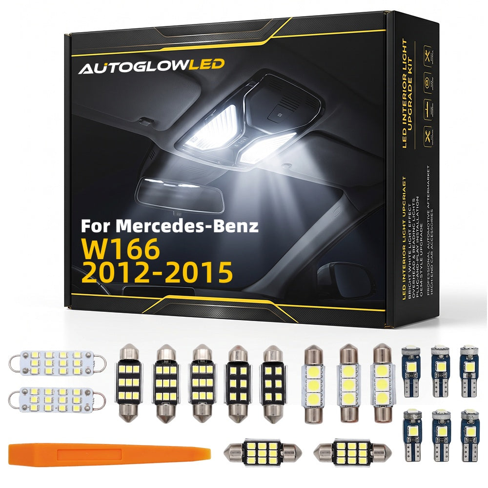 For Mercedes-Benz W166 2012-2015 LED Interior Light Kit Canbus Error Free Dome Map Trunk Footwell Door | AUTOGLOWLED