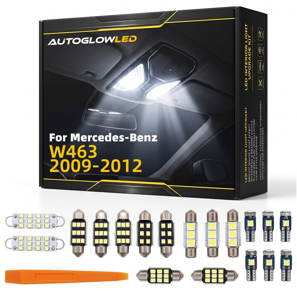 For Mercedes-Benz W463 2009-2012 19-Piece LED Interior Light Kit Canbus Error Free | AUTOGLOWLED