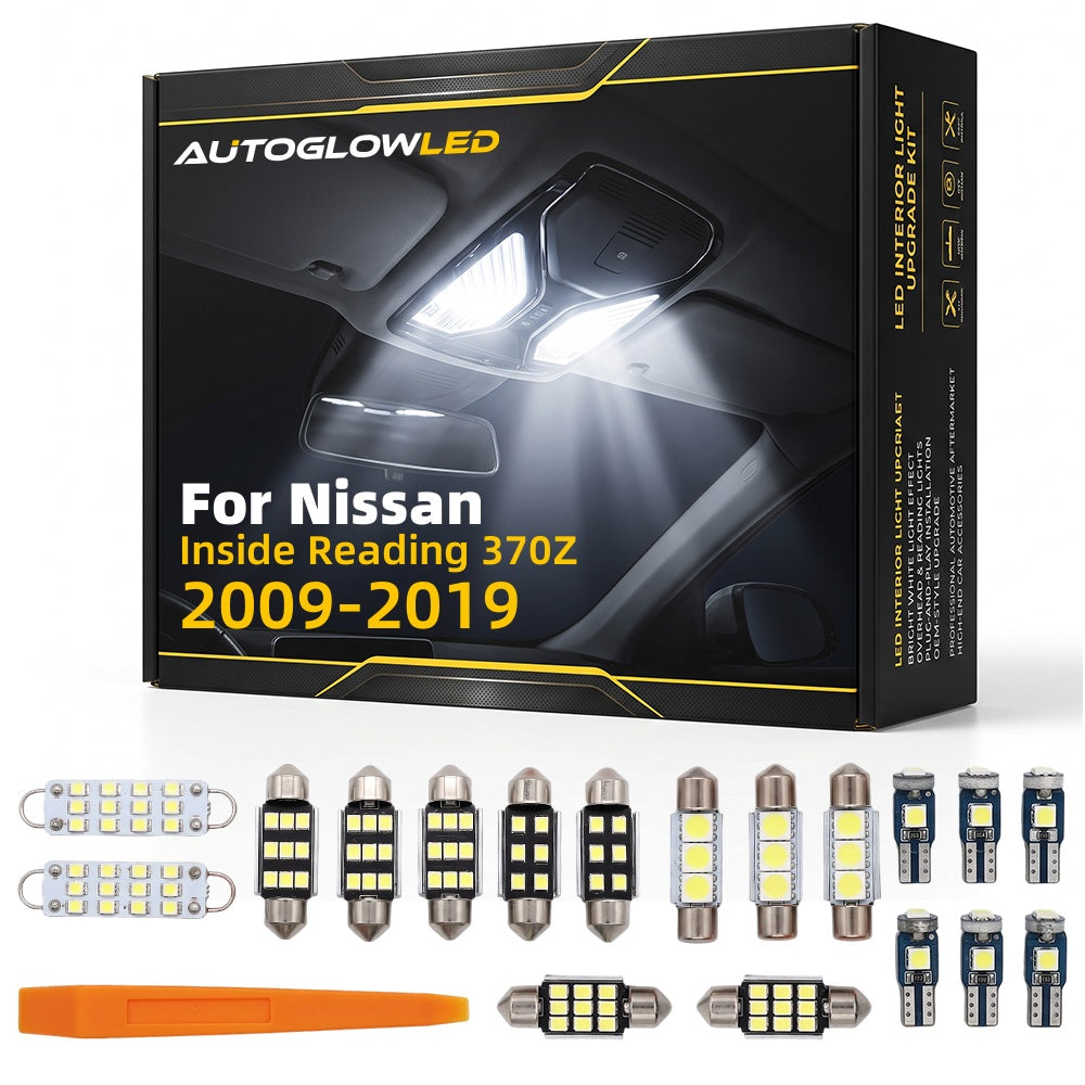 For Nissan 370Z 2009-2019 LED Interior Light Kit Canbus Error Free Dome Map Trunk Footwell Door | AUTOGLOWLED