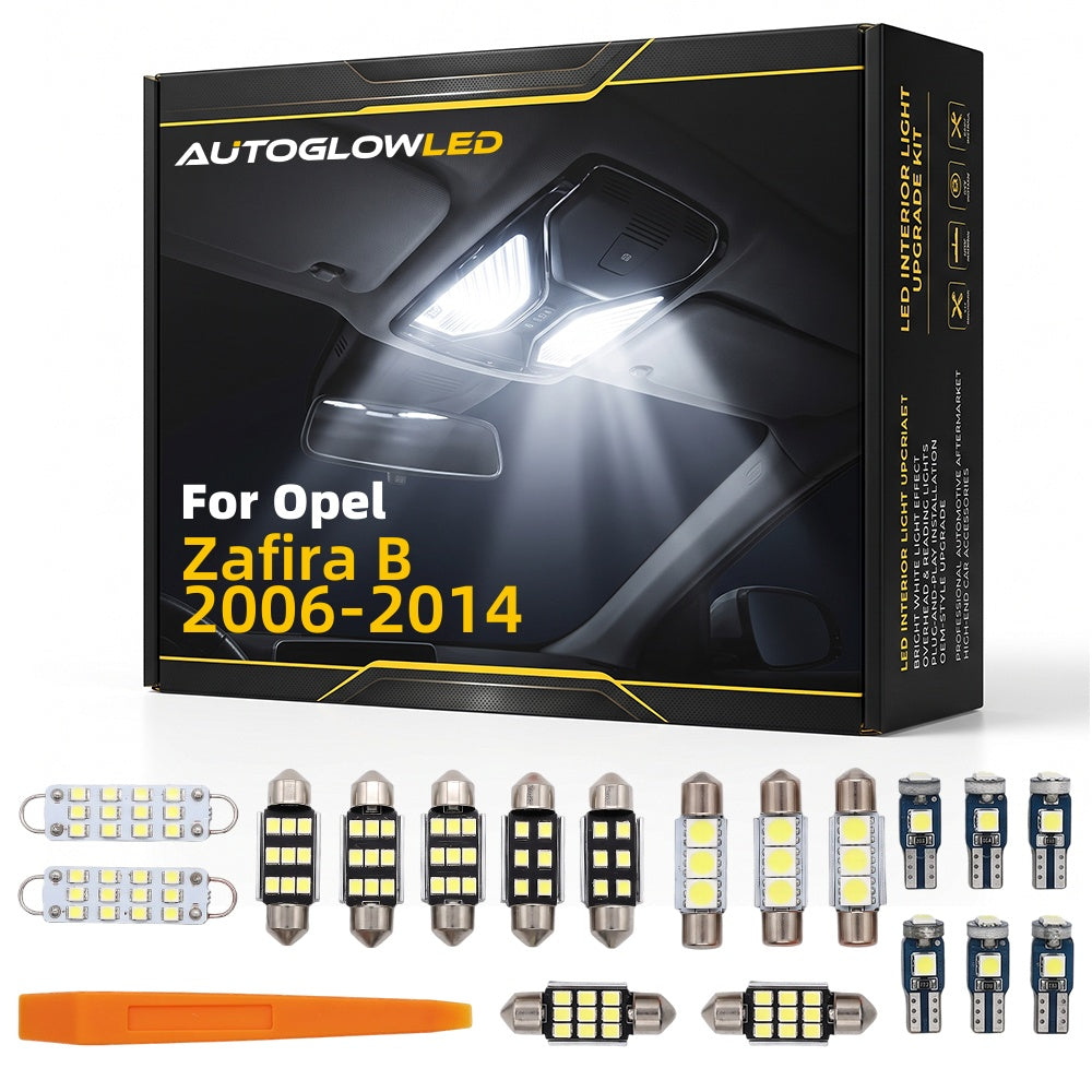 For Opel Zafira B 2006-2014 0-Piece LED Interior Light Kit Canbus Error Free | AUTOGLOWLED