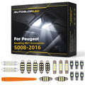 For Peugeot 5008 2016 Reading MK1 Accessories LED Interior Light Kit Canbus Error Free Dome Map Trunk Footwell Door | AUTOGLOWLED