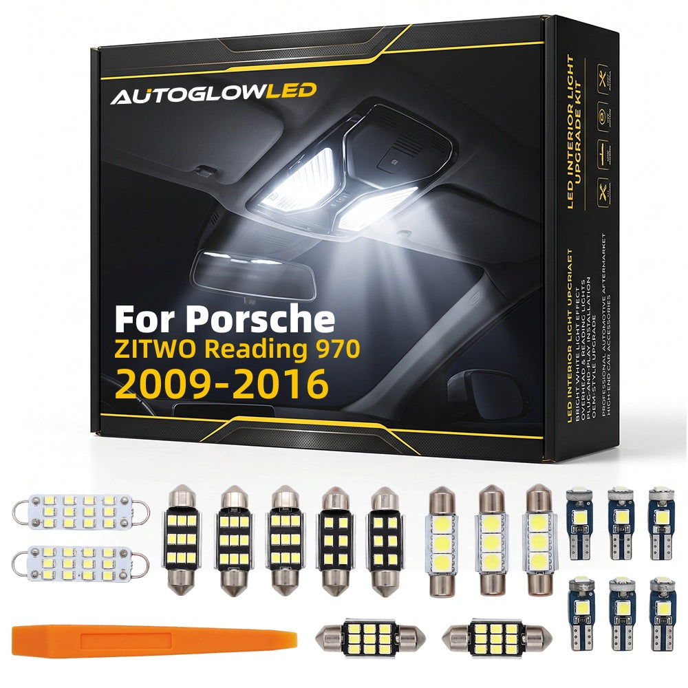 For Porsche ZITWO Reading 970 2009-2016 LED Interior Light Kit Canbus Error Free Dome Map Trunk Footwell Door | AUTOGLOWLED