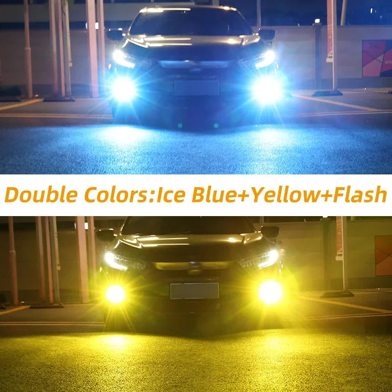 AutoGlowLED LED Fog Light Bulbs for Suzuki SX4 2006-2014, 2Pcs Double Colors