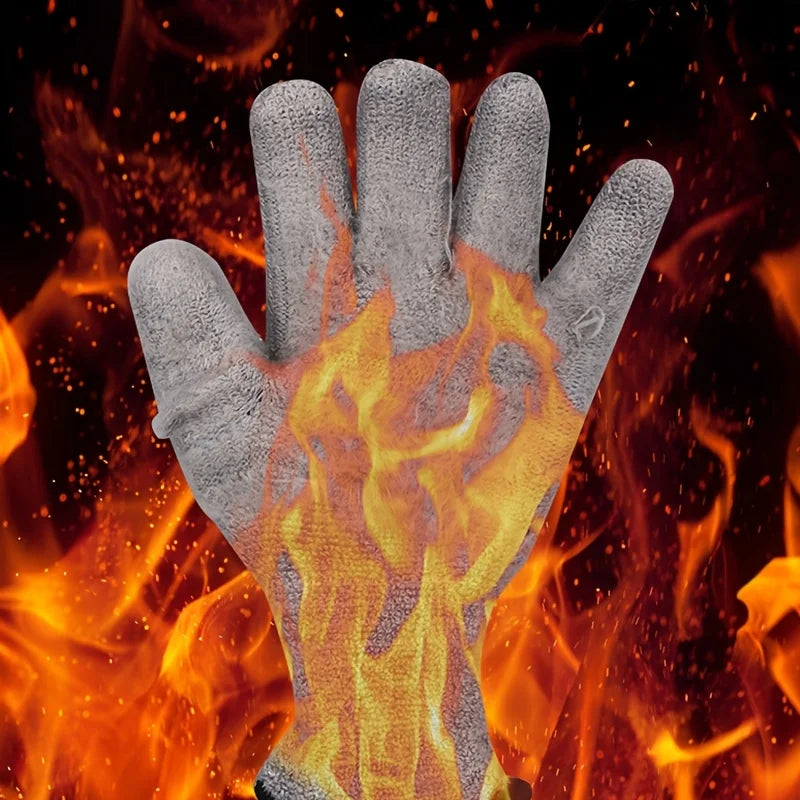 Winter Work Gloves 1 Pairs with PU Palm Coating and Nitrile Safety Protective Glove Professional - Automotive LED Light
