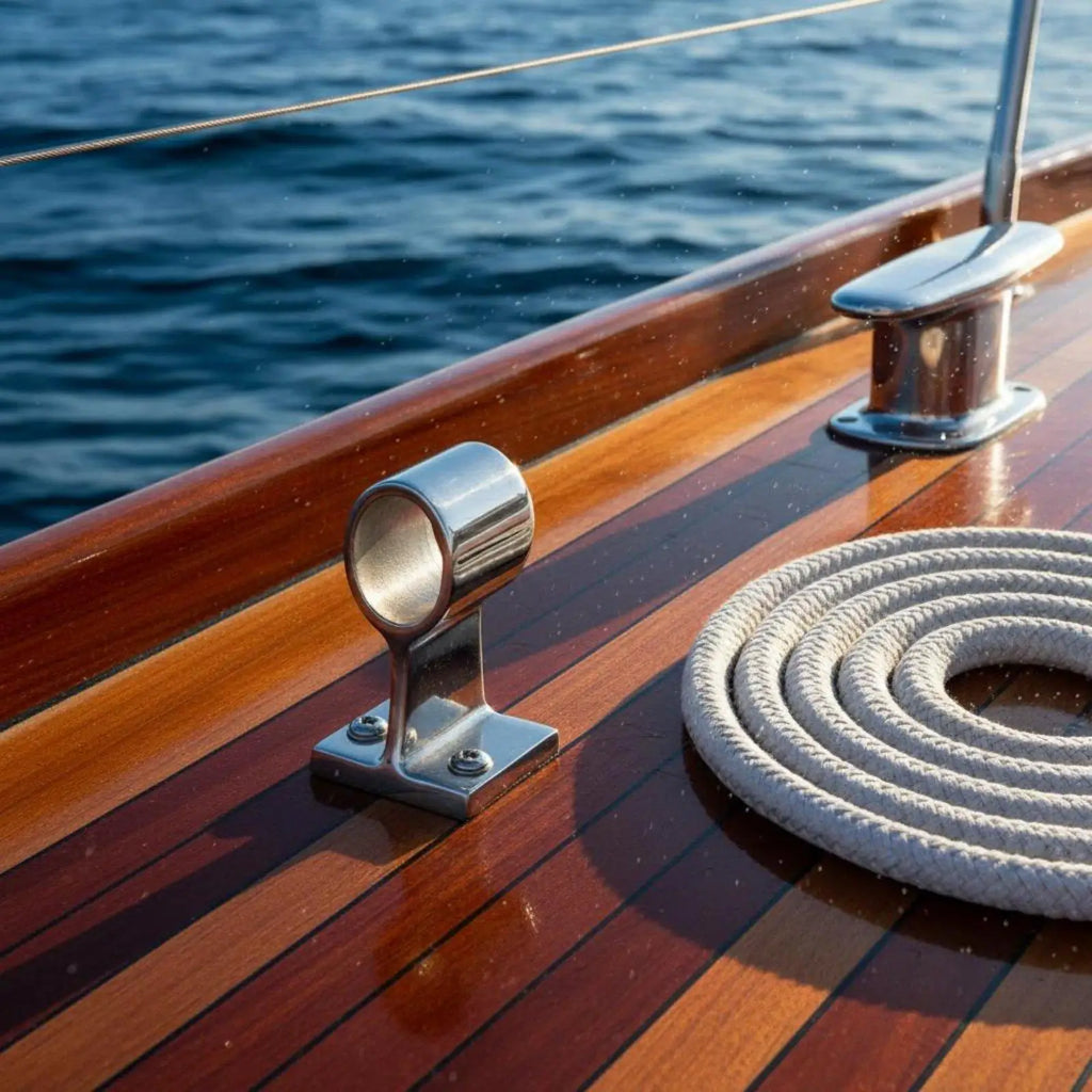 Yacht Railing Center Bracket Boat Hand Rail Center Bracket Mirror Polished Finish Boat Rail Midd - Automotive LED Light