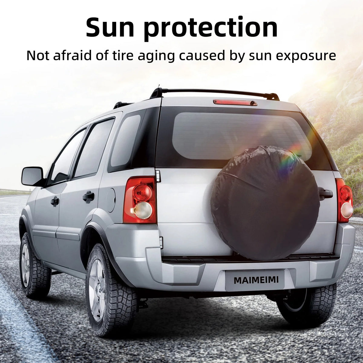 1PC/4PCS Spare Tire Cover Case Tire Wheel Bag Spare Wheel Tyre Weather Protection Storage Covers - Automotive LED Light