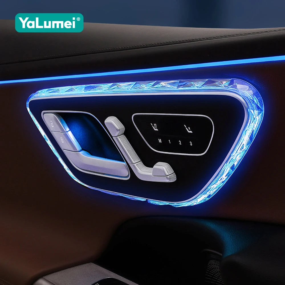 For Mercedes Benz C GLC E Class W206 X254 W214 Crystal Texture Door Bowl Light F for Mercedes W206 X254 W214 - Automotiv