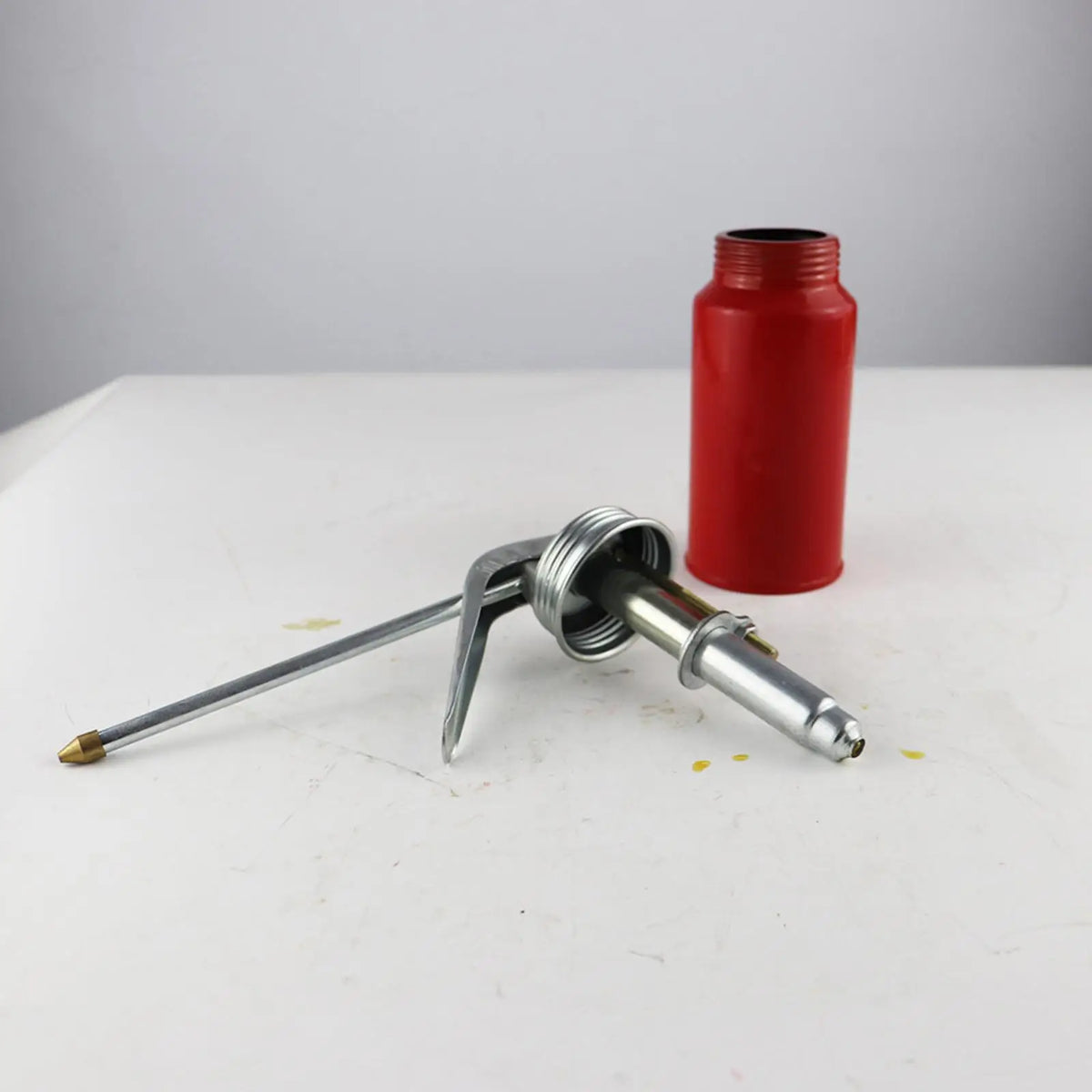 Hand Pump Oiler Can Metal Oil Can Oil Pot with Spout Pump Oiler Industrial Home Vehicles Lubrica - Automotive LED Light