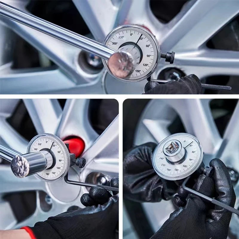 Torque Wrench Torquemeter Dial Hand Tool Auto Service Equipment Garage Calibrated In Degrees Aut - Automotive LED Light