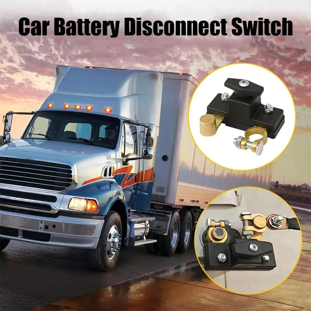 12V/24V Battery negative Power Off Switch For Car Brass Anti-loss Thickening Partition Protector - Automotive LED Light