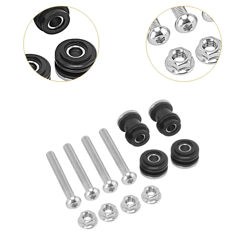 Iron Motorcycle Backrest Screws Kit Practical Sissy Bar Docking Hardware Quick Install for Sport - Automotive LED Light