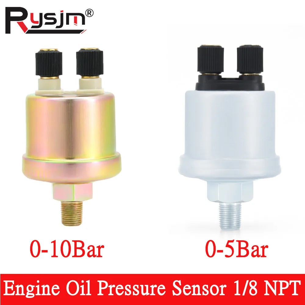 Universal Car 1/8 NPT Replacement Engine Dual end design Oil Pressure Sensor 0 to 10 Bars 0-5Bar - Automotive LED Light