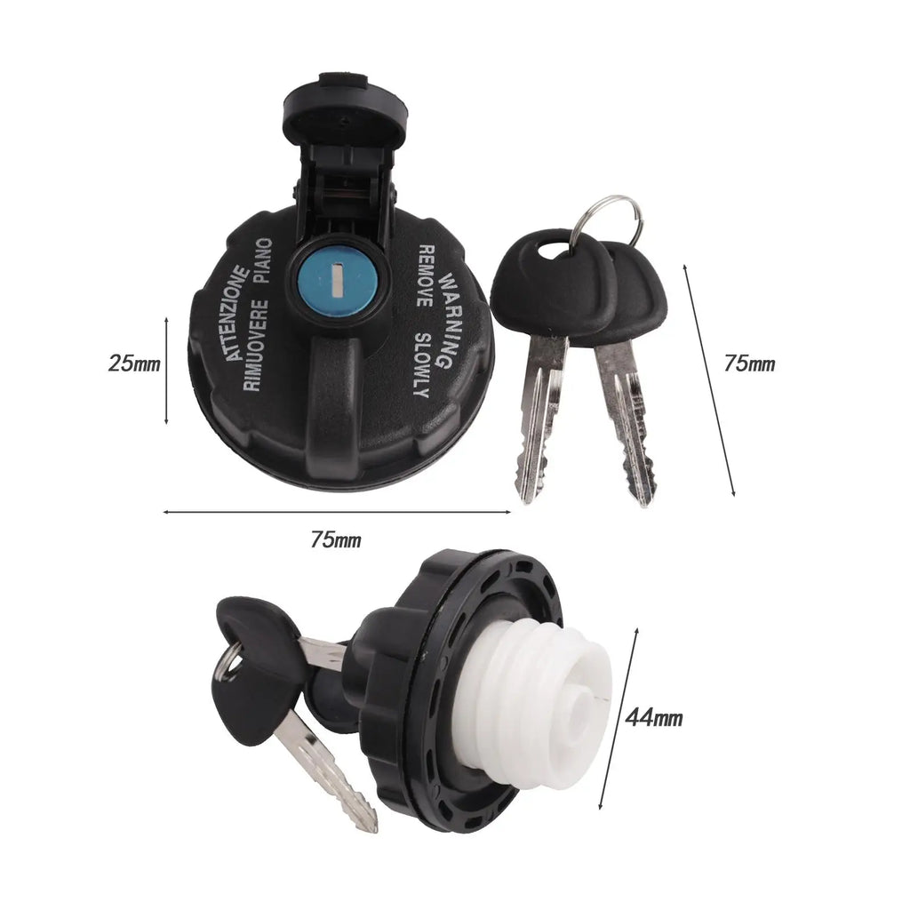 Locking Fuel Tank Cap Universal Replace with 2 Keys Lockable Diesel Trucks Plastic Cars Fuel Tan - Automotive LED Light