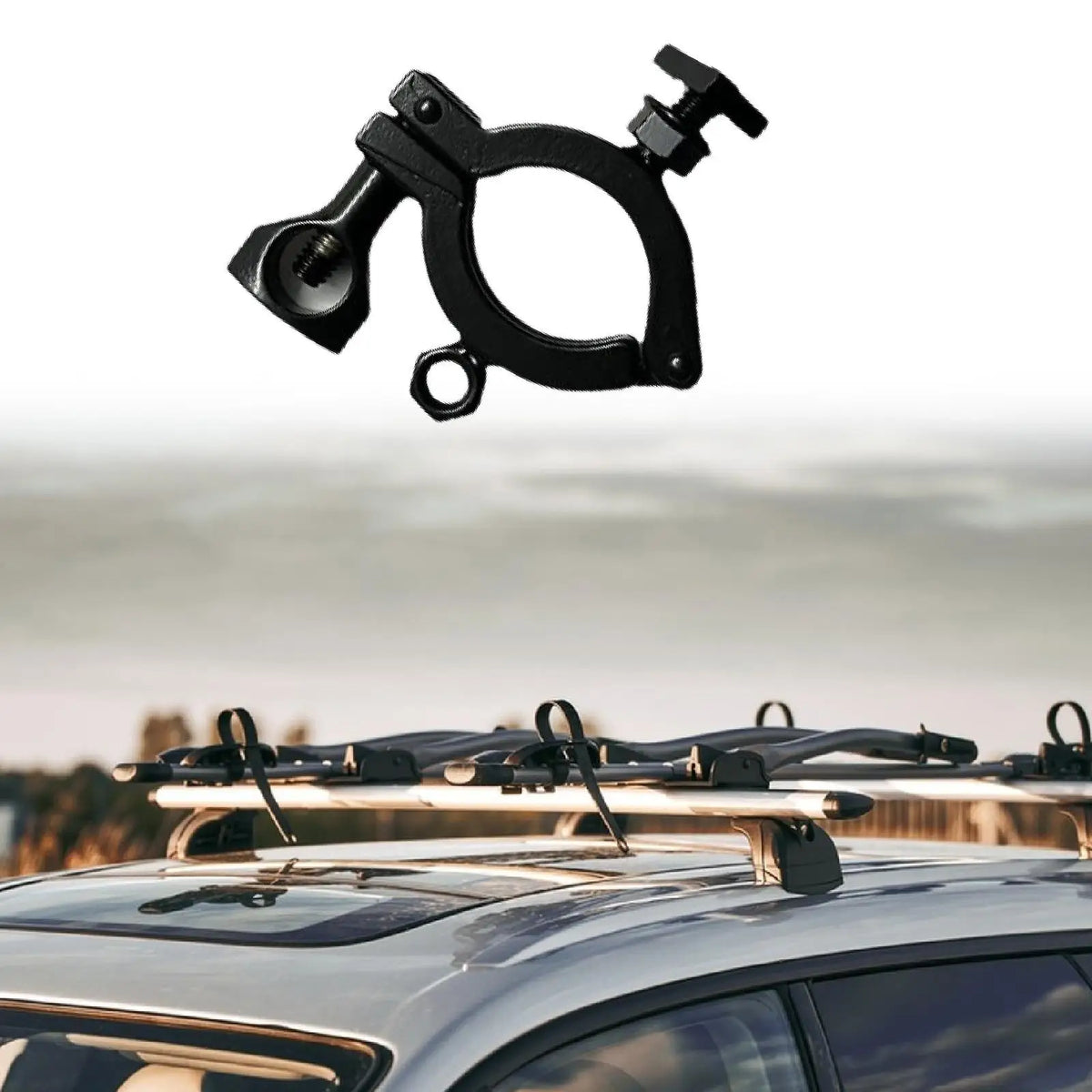 Stainless Steel Scoop Mount Quick Release Shovel Clamp Roof Rack Accessories Space Saving for Ca - Automotive LED Light