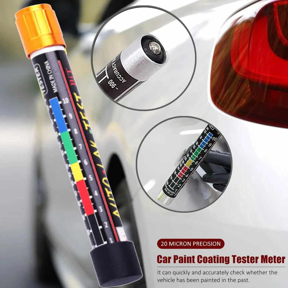 Car Paint Thickness Tester Test Meter Gauge Auto Paint Cars Paint Crash Check Test Paint Tester  - Automotive LED Light